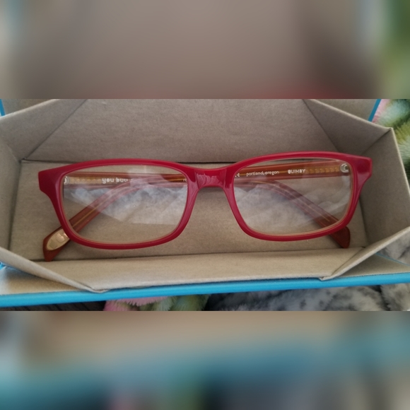 141 eyeglasses red with case - Picture 2 of 6